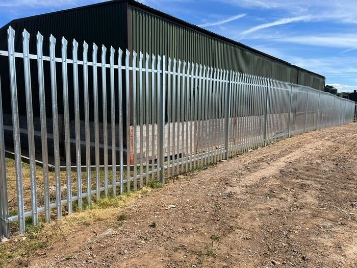 Steel fencing for a farm in Benson, Oxfordshire